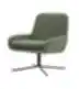 Moderni žalios spalvos Coco Swivel kėdė su juodu keturių kojų pagrindu