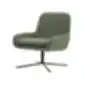 Moderni žalios spalvos Coco Swivel kėdė su juodu keturių kojų pagrindu